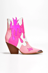 Taylor Bota Vaquera Flamas Rosa