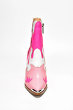 Taylor Bota Vaquera Flamas Rosa